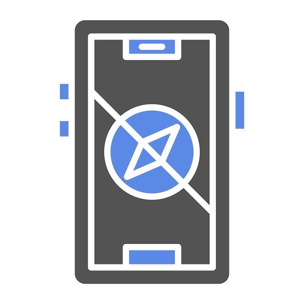 Diseño vectorial GPS Estilo del icono desactivado