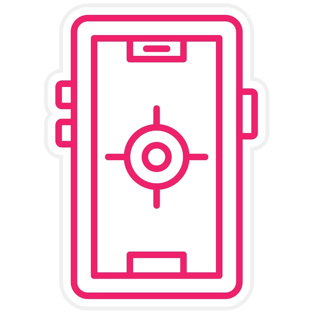 Diseño vectorial de GPS Estilo de icono fijo