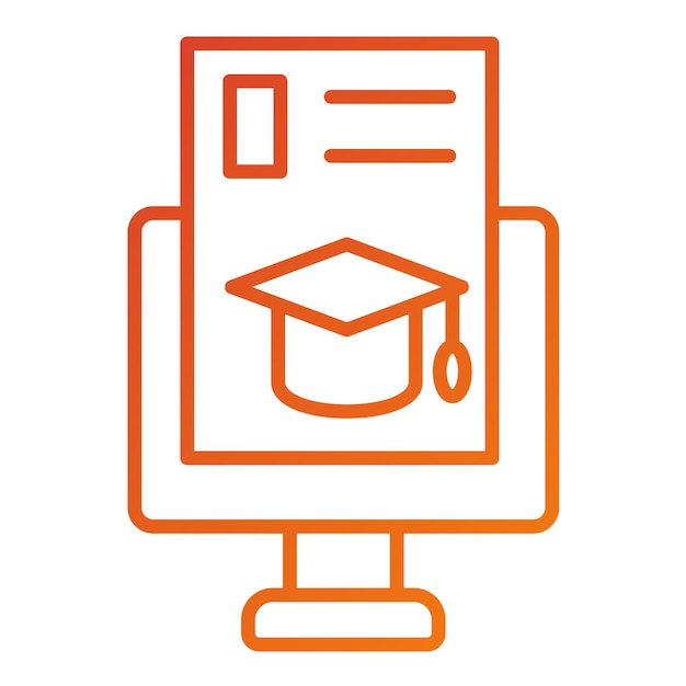 Diseño vectorial Grado en Ciencias de la Computación Estilo del icono
