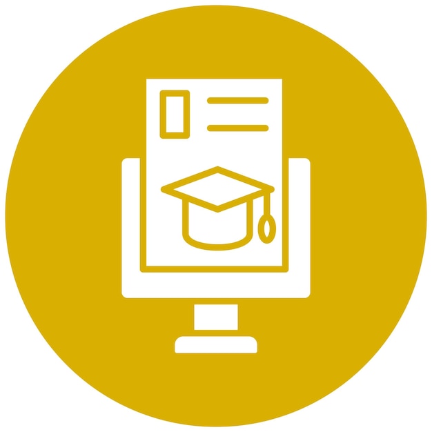 Diseño vectorial Grado en Ciencias de la Computación Estilo del icono