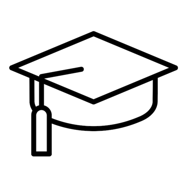 Diseño vectorial Graduación Estilo del icono de Tassel