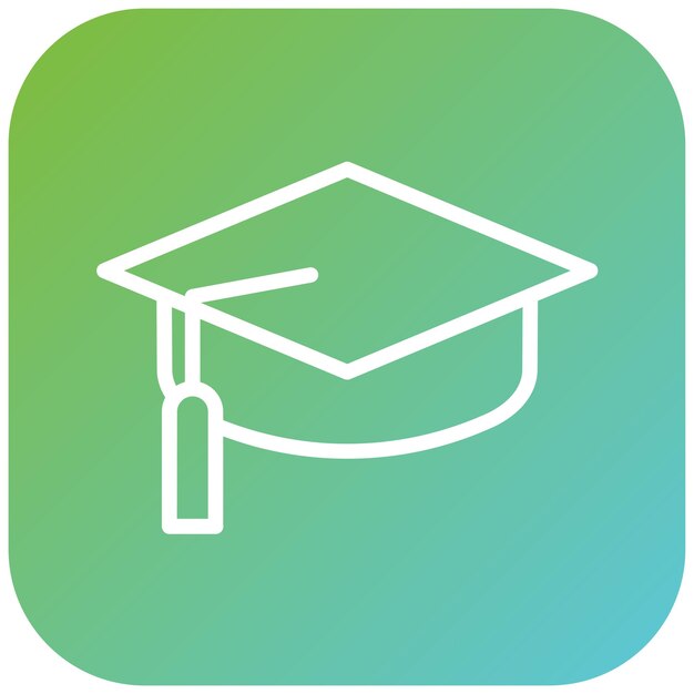 Diseño vectorial Graduación Estilo del icono de Tassel