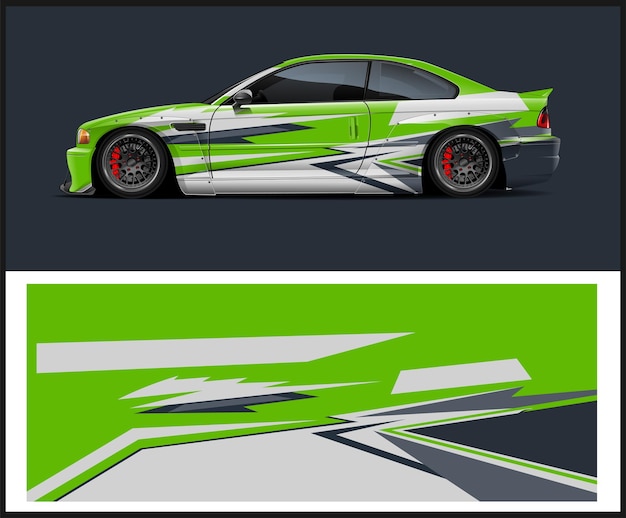 Diseño vectorial de gráficos de coches de carreras