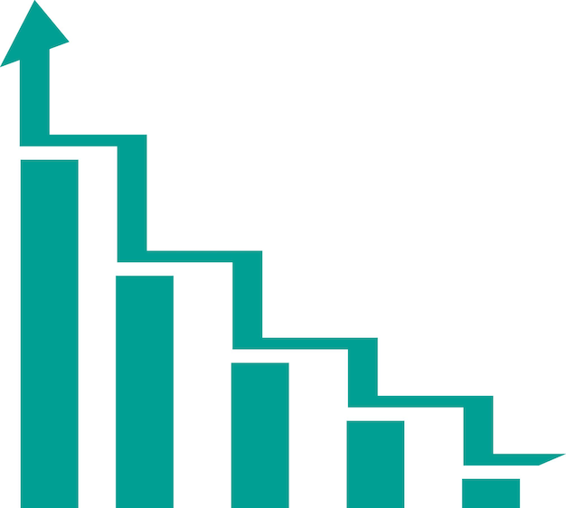 Diseño vectorial de gráficos de negocios de éxito