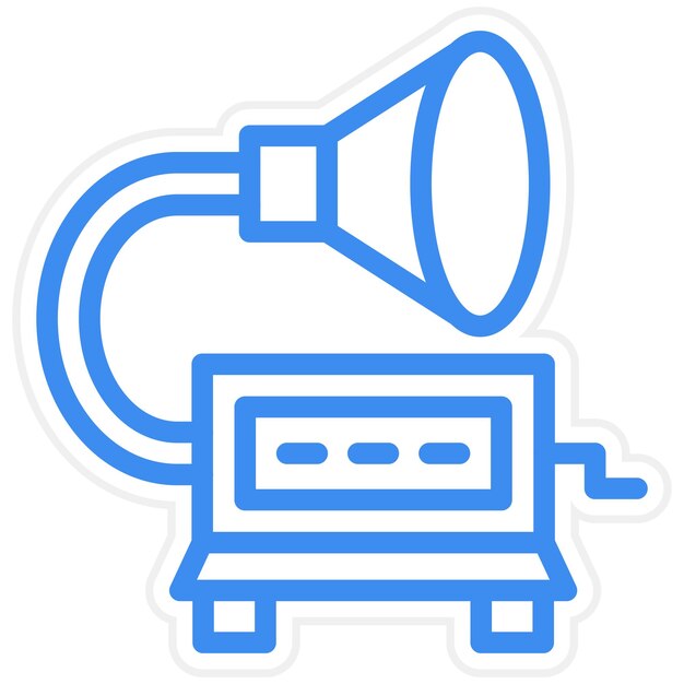 Diseño vectorial Gramophone Estilo del icono