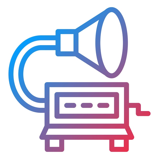 Diseño vectorial Gramophone Estilo del icono