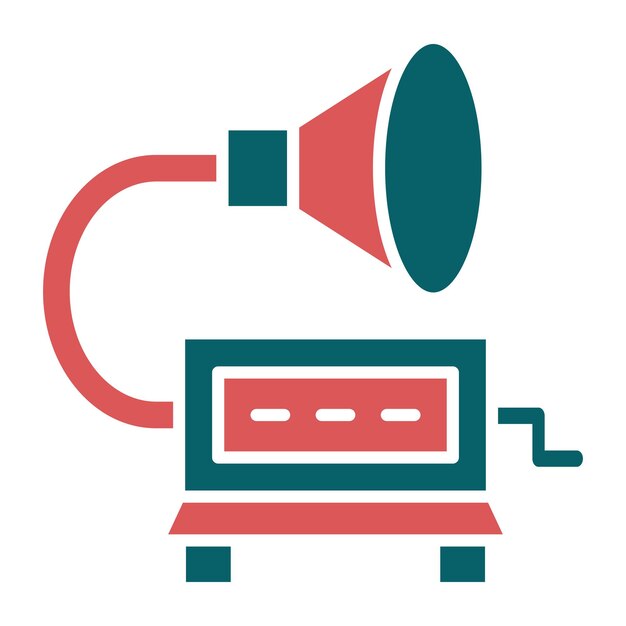 Diseño vectorial Gramophone Estilo del icono