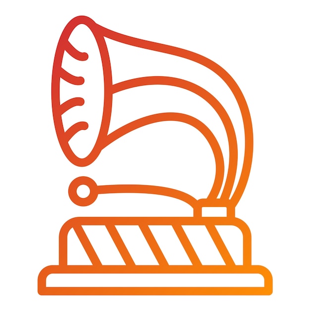 Diseño vectorial Gramophone Estilo del icono