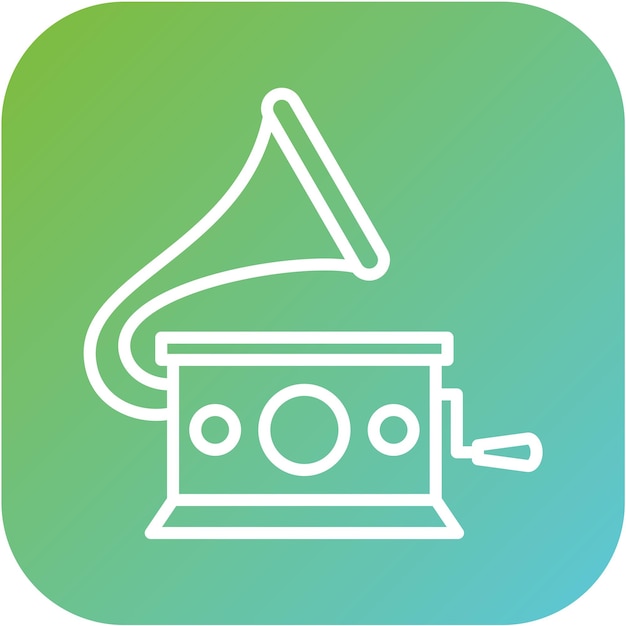 Diseño vectorial Gramophone Estilo del icono