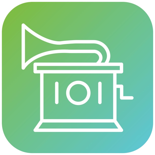 Diseño vectorial Gramophone Estilo del icono
