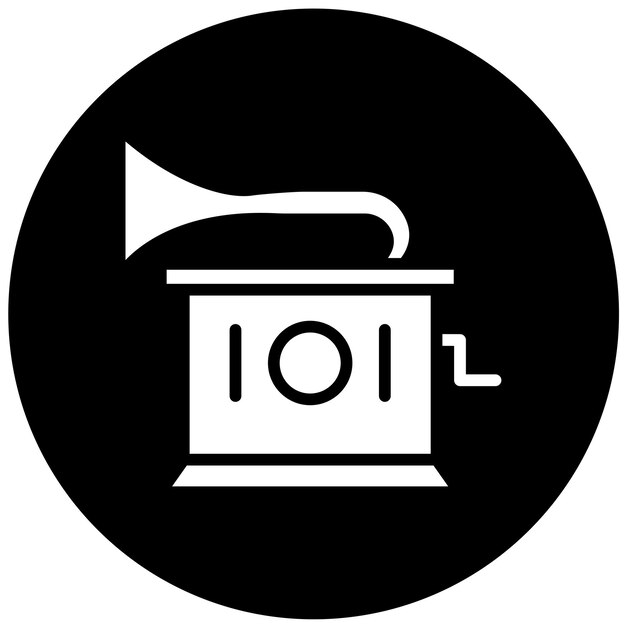 Diseño vectorial Gramophone Estilo del icono