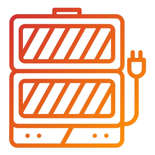 Diseño vectorial Grill eléctrico Estilo de icono