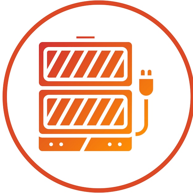 Diseño vectorial Grill eléctrico Estilo de icono