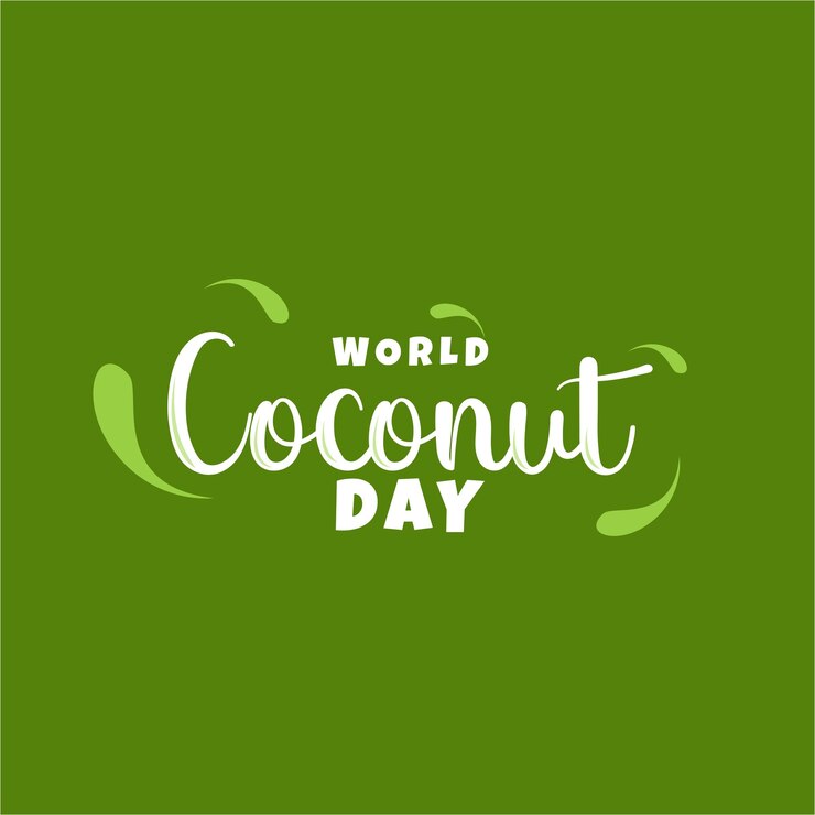 Vector diseño vectorial de groovy para el día mundial del coco