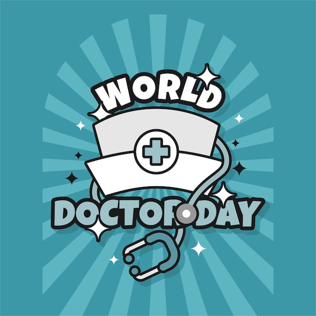 Vector diseño vectorial groovy del día mundial del médico