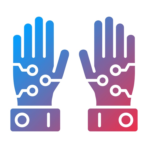 Diseño vectorial de guantes con alambre Estilo del icono