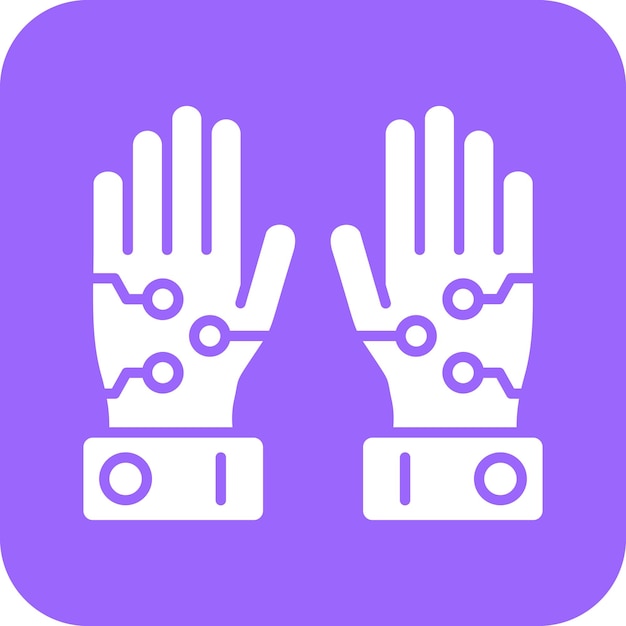 Diseño vectorial de guantes con alambre Estilo del icono