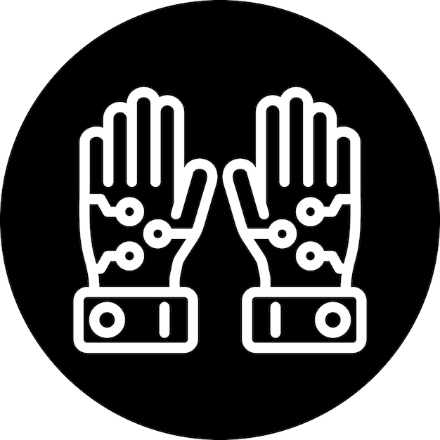 Diseño vectorial de guantes con alambre Estilo del icono