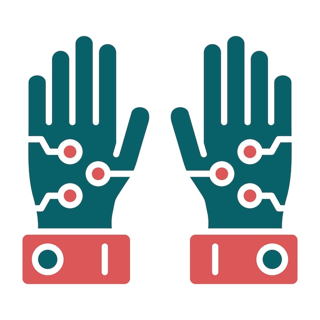 Diseño vectorial de guantes con alambre Estilo del icono