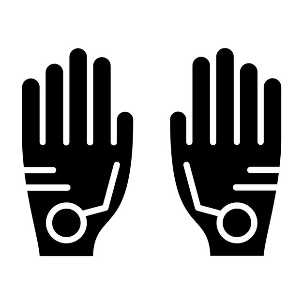 Diseño vectorial de guantes con alambre Estilo del icono
