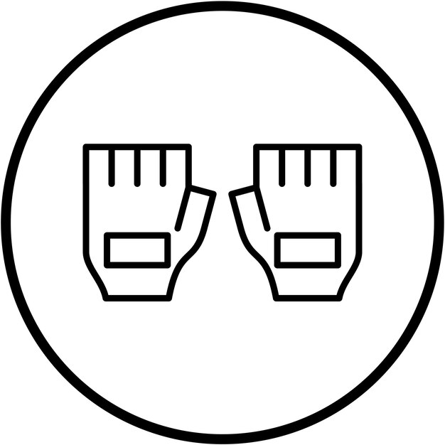 Diseño vectorial Guantes para ciclismo Estilo de icono