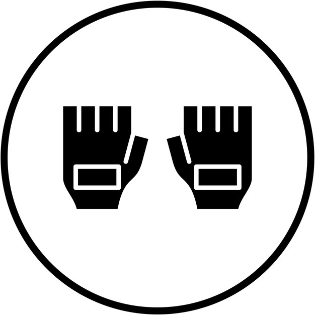 Diseño vectorial Guantes para ciclismo Estilo de icono