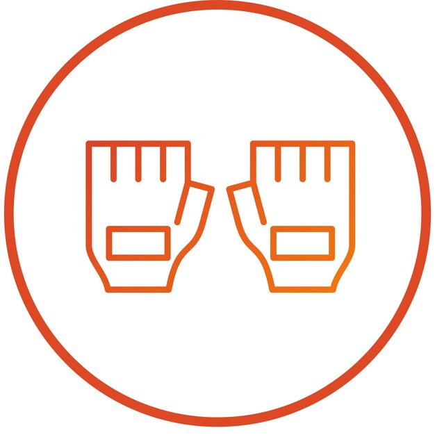 Diseño vectorial Guantes para ciclismo Estilo de icono