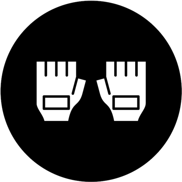 Diseño vectorial Guantes para ciclismo Estilo de icono