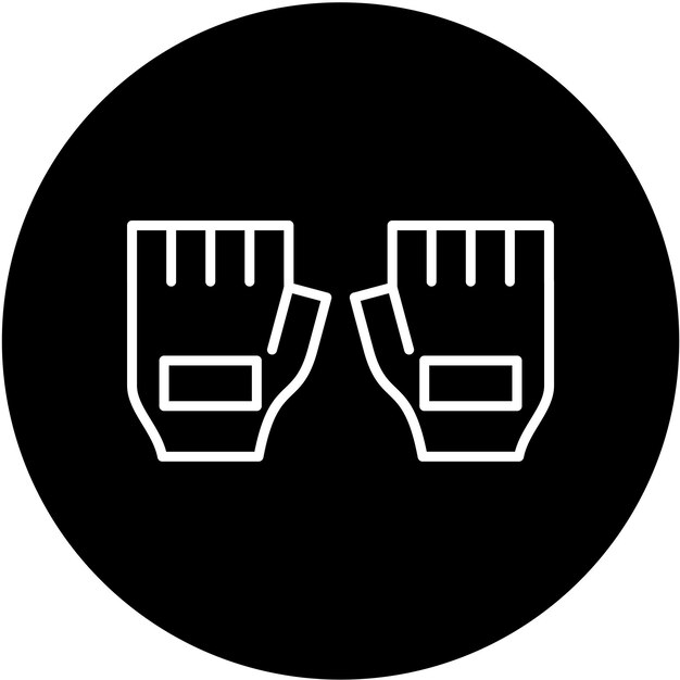 Diseño vectorial Guantes para ciclismo Estilo de icono