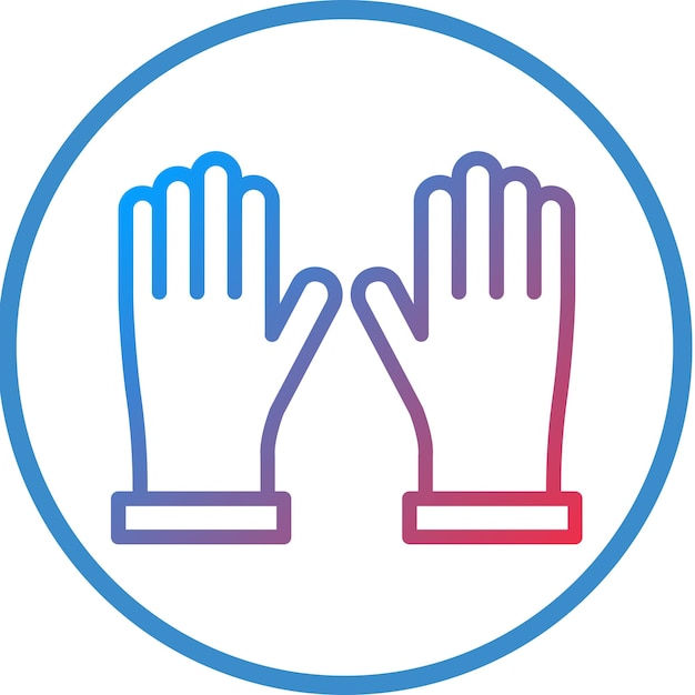 Diseño vectorial de guantes Estilo del icono