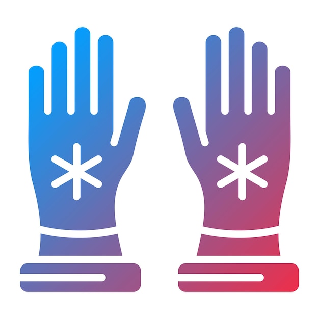 Diseño vectorial de guantes Estilo del icono
