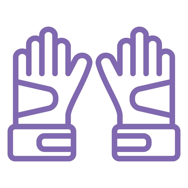 Diseño vectorial de guantes Estilo del icono
