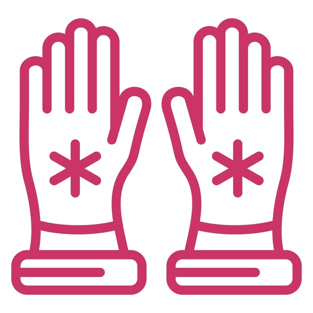 Diseño vectorial de guantes Estilo del icono