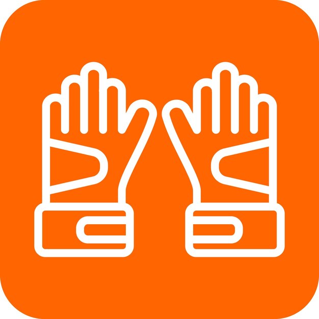 Diseño vectorial de guantes Estilo del icono