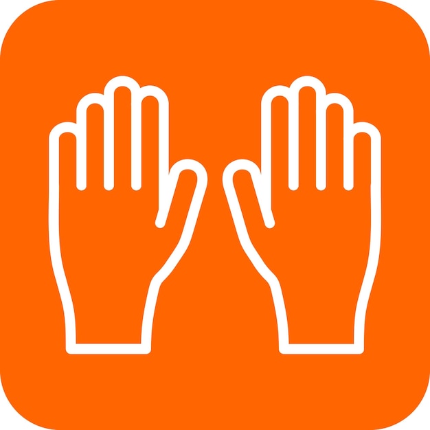 Diseño vectorial de guantes Estilo del icono