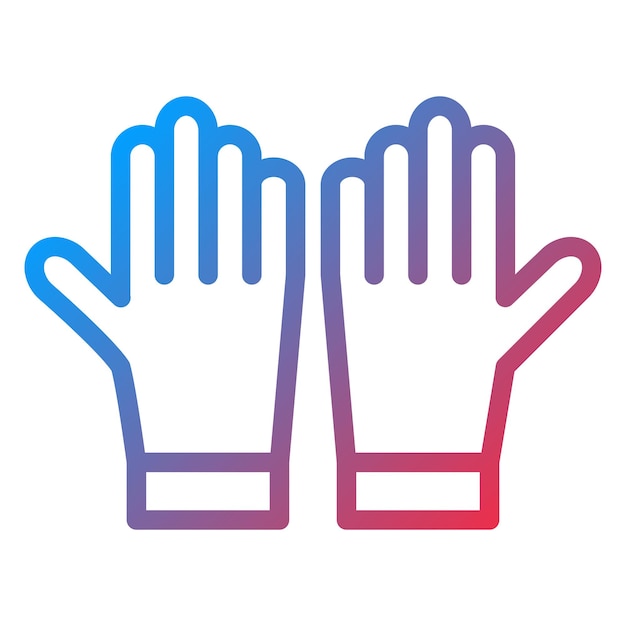 Diseño vectorial de guantes Estilo del icono