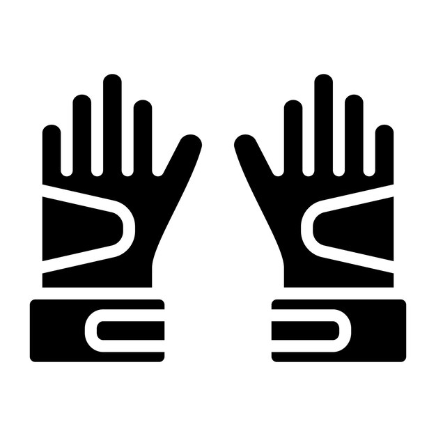 Diseño vectorial de guantes Estilo del icono