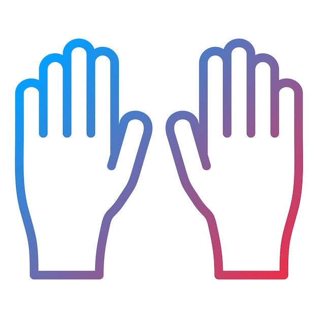Diseño vectorial de guantes Estilo del icono