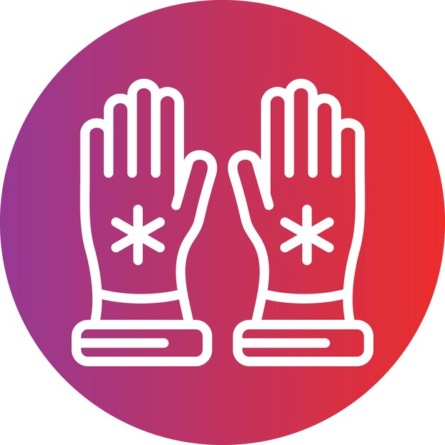 Diseño vectorial de guantes Estilo del icono