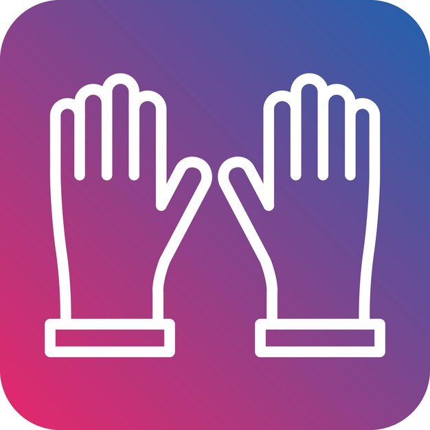 Diseño vectorial de guantes Estilo del icono