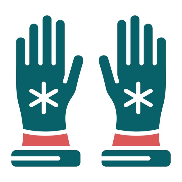 Diseño vectorial de guantes Estilo del icono
