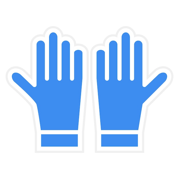 Diseño vectorial de guantes Estilo del icono
