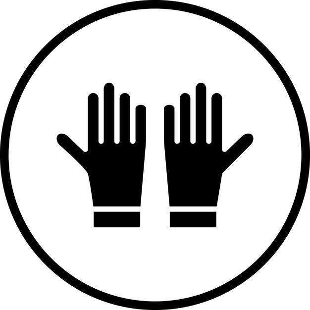 Diseño vectorial de guantes Estilo del icono