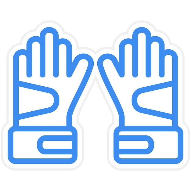 Diseño vectorial de guantes Estilo del icono