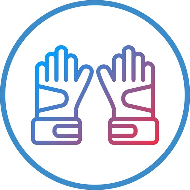 Diseño vectorial de guantes Estilo del icono