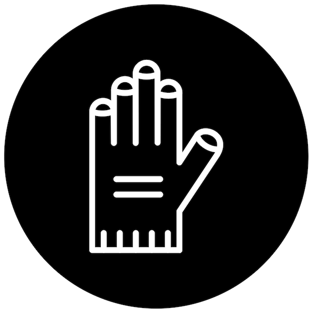 Diseño vectorial de guantes Estilo del icono