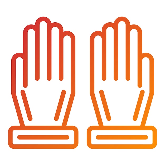 Diseño vectorial de guantes Estilo del icono