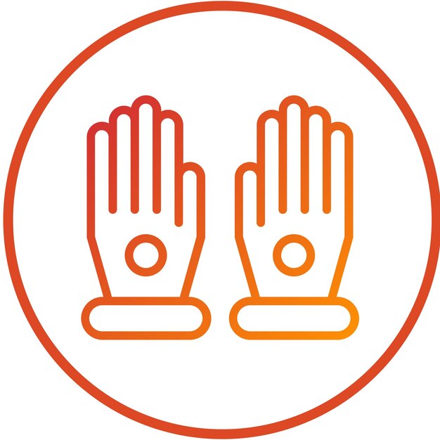 Diseño vectorial de guantes Estilo del icono
