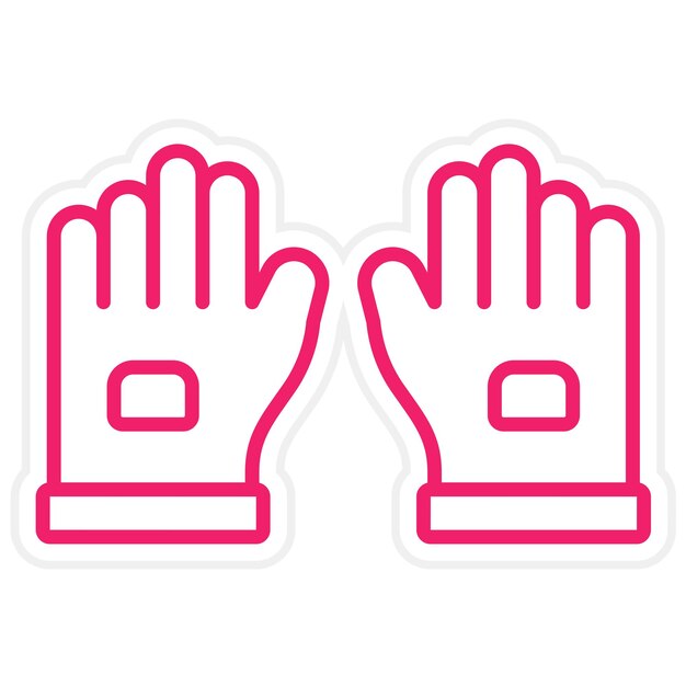 Diseño vectorial de guantes Estilo del icono