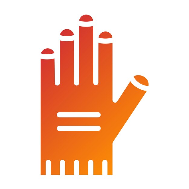 Diseño vectorial de guantes Estilo del icono